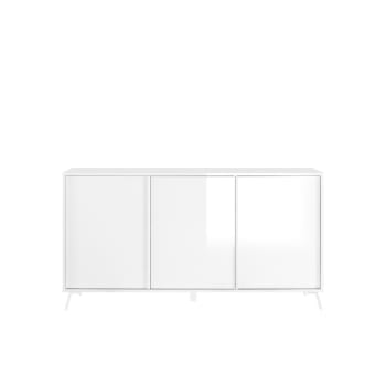 City - Aparador de 3 puertas l156 cm blanco