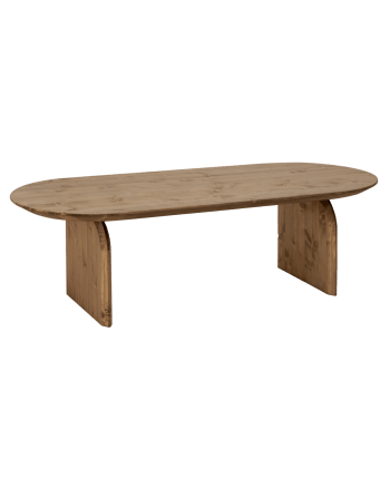 Bloom - Table basse ovale en bois de sapin vieilli 120cm