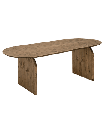 NordicStory Table à manger ovale à rallonge Ovale en bois de chêne