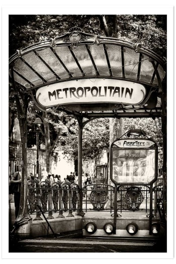 Poster delle badesse della metropolitana Paris sin marco 30x45cm