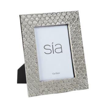 Salma - Cadre photo en aluminium argenté 18x13