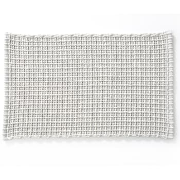 Tressadoux - Tapis de bain 50x80 blanc craie en polyester