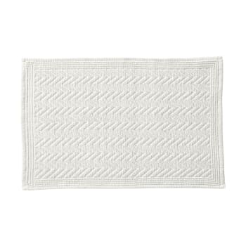 Zigzag - Tapis de bain 60x120 blanc cassé en coton