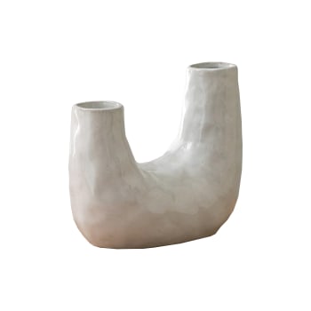 UDO - Vase en céramique U blanc
