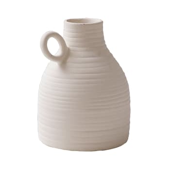 GANIC - Vase en céramique beige