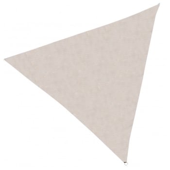 Toile ombrage polyéthylène triangulaire beige crème 360x360x360cm