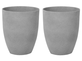 Set di 2 vasi per piante grigio ⌀ 43 cm KATALIMA