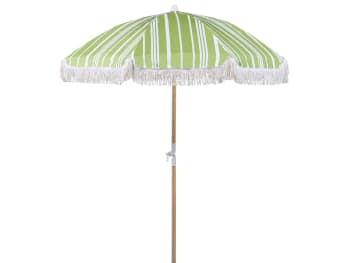 Mondello - Parasol de jardin ⌀ 150 cm vert et blanc