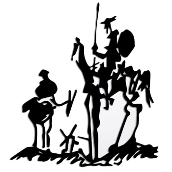PICASSO - Wanddekoration Picasso Don Quichote aus Metall, 80x88 cm, schwarz