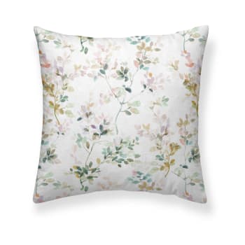 Floral - Funda de cojín 100% algodón multicolor 45x45 cm