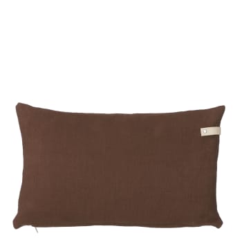 Bering - Cojín de algodón marrón oscuro 55x35
