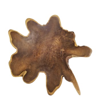 Figura pared de madera marrón irregular