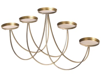 Buaran - Kerzenständer Eisen gold 5-flammig 38 cm