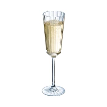 Lot de 6 Flûtes à champagne en Verre 21 cl collection La vie sauvage -  Verres et carafes - Décomania