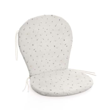 Cojín para silla de exterior 100% algodón beig 48x90 cm