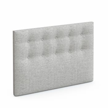 Tête de lit déco capitonnée gris souris 160 cm