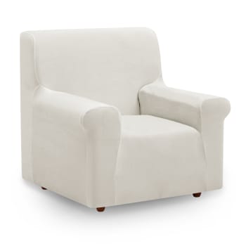VELVET - Funda de sillón bielástica terciopelo suave gris 75-115 cm