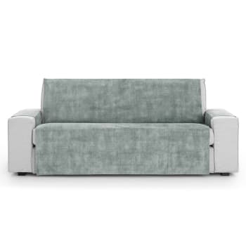 TURIN - Funda cubre sofá aterciopelado antimanchas gris 120-170 cm