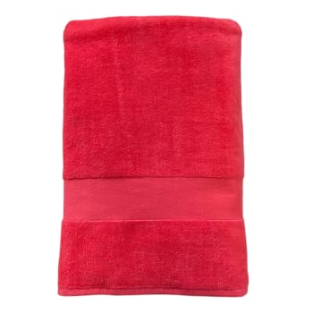Toalla de baño de terciopelo liso "classy" paradise 90x180  rojo