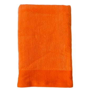 Toalla de ducha grande, toalla de baño 90x150 cm, esponja suave 400 g/m²,  100 % algodón, estampado naranja