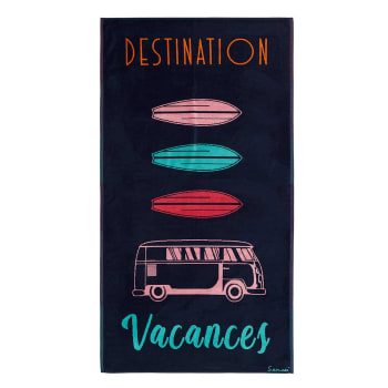 Vacances - Serviette de plage velours 100 x 180 cm Vacances