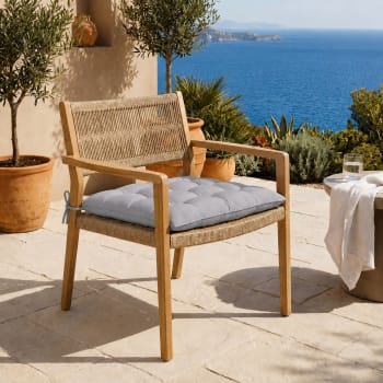 HARBOREST Set Di 4 Cuscini Per Sedie Da Pranzo Bordeaux 40,6x40,6x5 Cm – Con Lacci E Fondo Antiscivolo In Morbida Ciniglia - 5