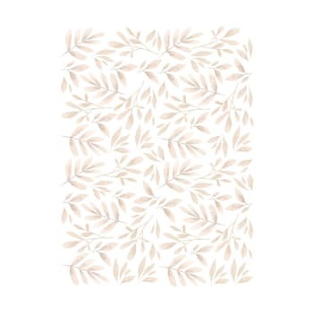 Stickers muraux plantes décoratives style aquarelle beige