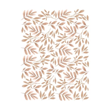 Stickers muraux plantes décoratives style aquarelle brun