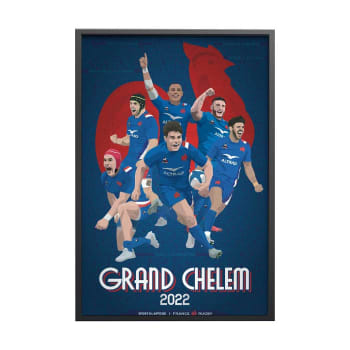 RUGBY - Affiche Rugby - XV de France Grand Chelem 2022 40x60 cm