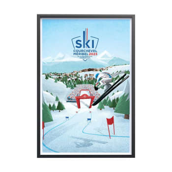 SKI - Affiche Ski - Courchevel Méribel 2023 40x60cm