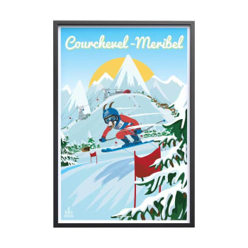 SKI - Affiche Ski - Courchevel Méribel 2023 Toya 40x60cm