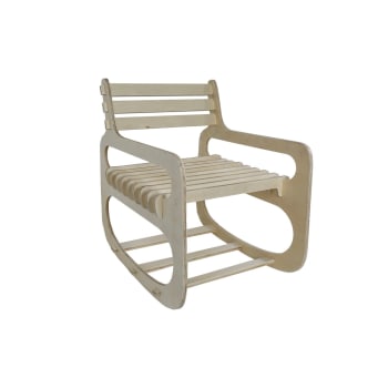 Simplicity - Rocking chair en contreplaqué beige