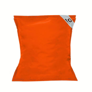 Pouf XXL intérieur extérieur déhoussable en tissu orange 140x180cm