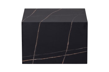 Benji - Table basse aspect marbre noir