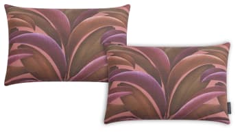Bosque - Housses de coussin motif végétal rose multicolore-Lot de 2-40 x 60