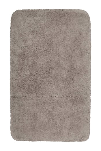 SURYA Tappeto Bagno a Pelo Lungo Lavabile con antiscivolo Unicolore Chic  Grigio 80 x 50 cm