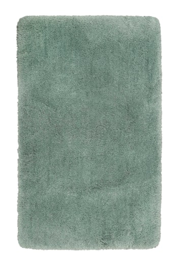 Porto azzurro - Tapis de bain microfibre très doux uni vert sauge 55x65
