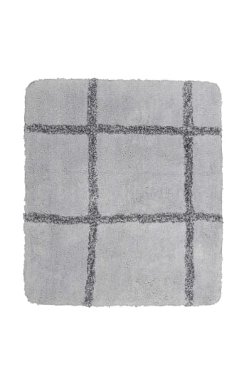 Casa bianco - Tapis de bain microfibre très doux gris motif 55x65