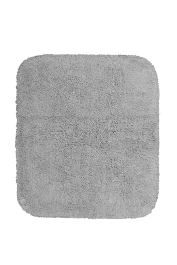 Ole - Alfombra de baño suave de algodón gris claro 55x65