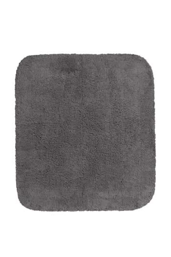 Ole - Tappeto da bagno in cotone pelo lungo grigio 55x65