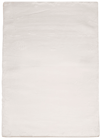 Sough - Tapis de fourrure velours blanc 80x150cm