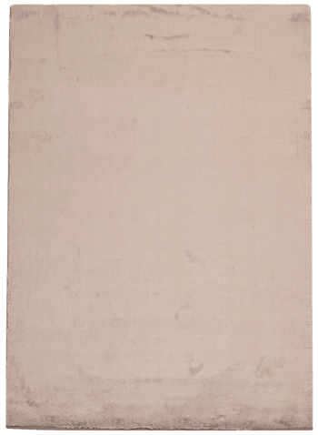Sough - tapis de fourrure velours beige taupe 160x230cm