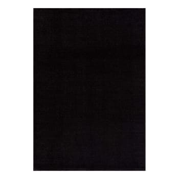 Tara - Tapis uni noir à relief linéaire 120x160cm
