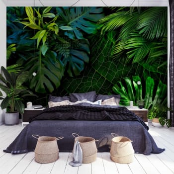 Papier peint panoramique jungle sombre 400x280 cm