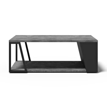 Albi - Table basse  placage béton et noir