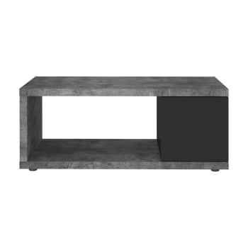 Berlin - Tavolino impiallacciatura di legno cemento e nero