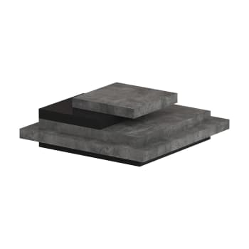 Slate - Table basse  placage béton et noir