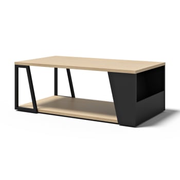 Albi - Table basse  placage chêne clair et noir