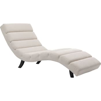 Balou - Chaise longue en polyester crème