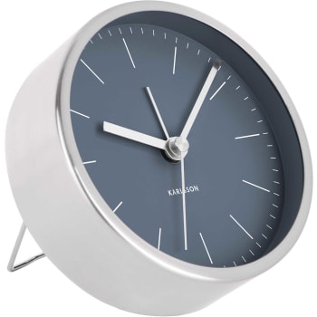 Alarm clock - Sveglia in acciaio inox blu D 10cm